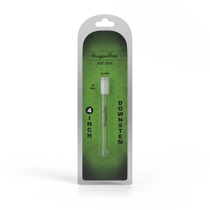 Honeybee Herb Replacement Downstem - Multiple Sizes (14mm) - Color:Clear - Size:4in