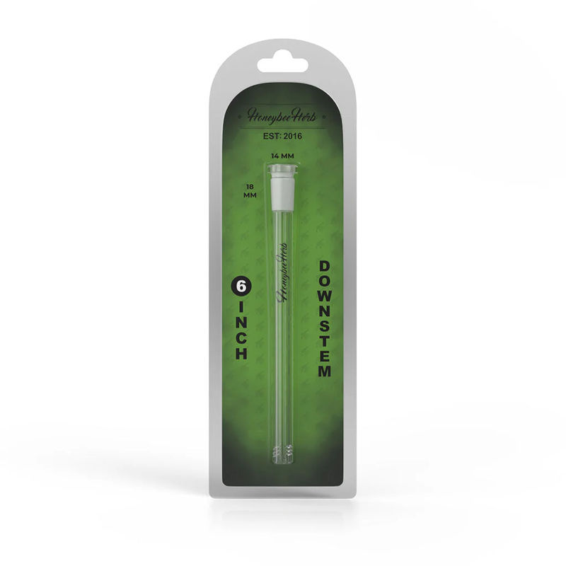 Honeybee Herb Replacement Downstem - Multiple Sizes (14mm) - Color:Clear - Size:6in