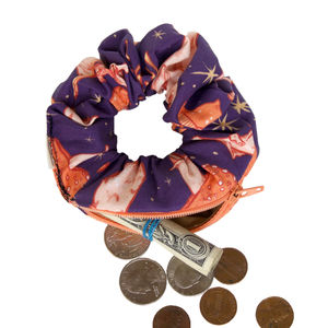 Blue Fiesta “Magical Mushrooms” Stash Pocket Scrunchie