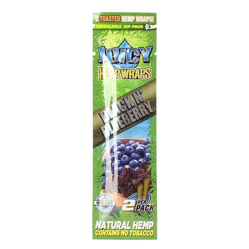Juicy Jay’s Natural Hemp Flavored Blunt Wraps - Flavor:Black N' Blueberry
