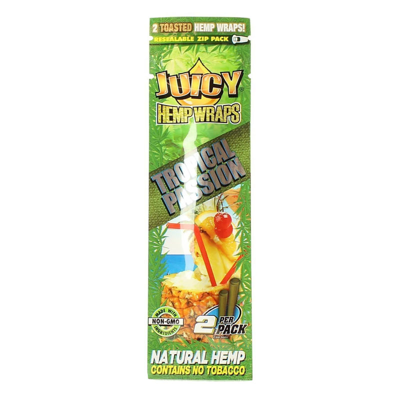 Juicy Jay’s Natural Hemp Flavored Blunt Wraps - Flavor:Tropical Passion
