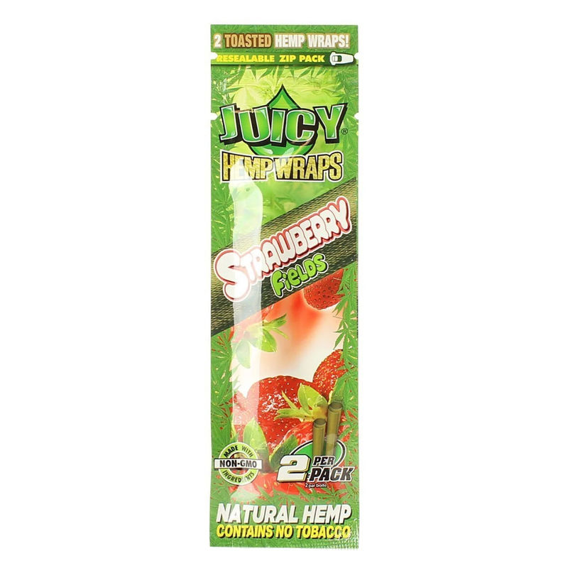 Juicy Jay’s Natural Hemp Flavored Blunt Wraps - Flavor:Strawberry Fields