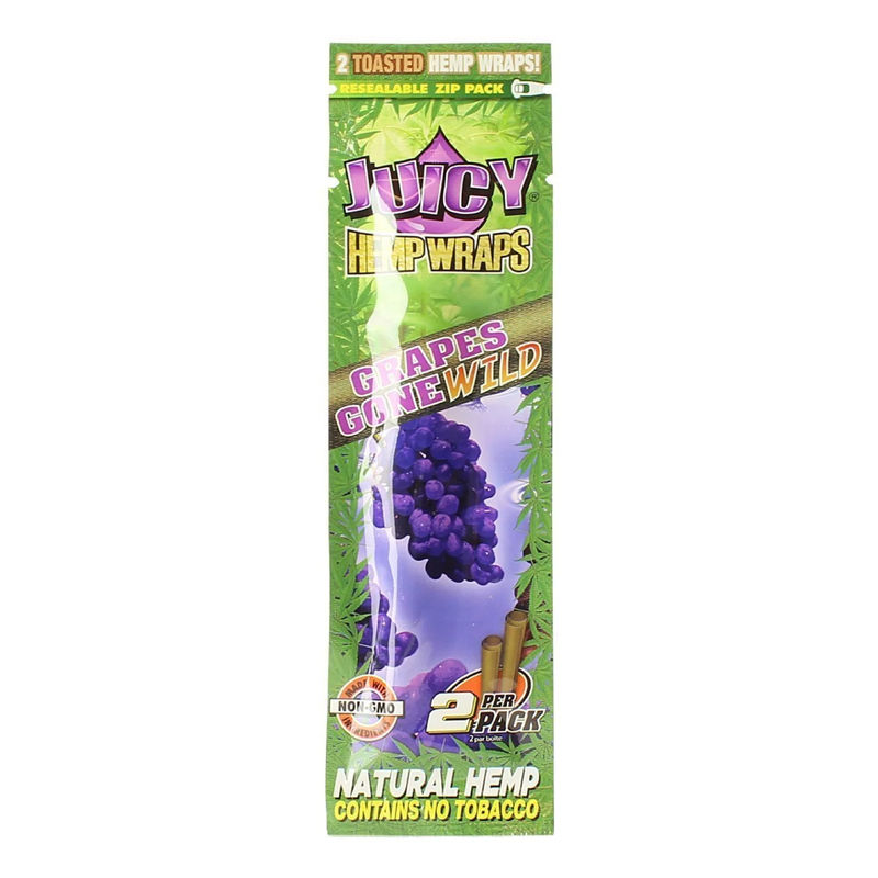 Juicy Jay’s Natural Hemp Flavored Blunt Wraps - Flavor:Grapes Gone Wild