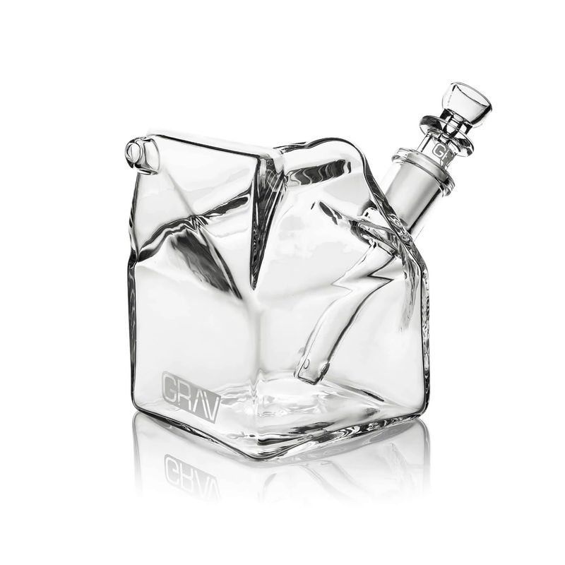 Grav® Milk Carton Bubbler ? - Color:Clear