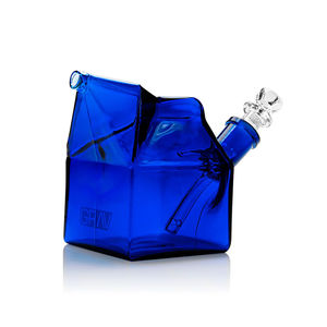 Grav® Milk Carton Bubbler ? - Color:Cobalt