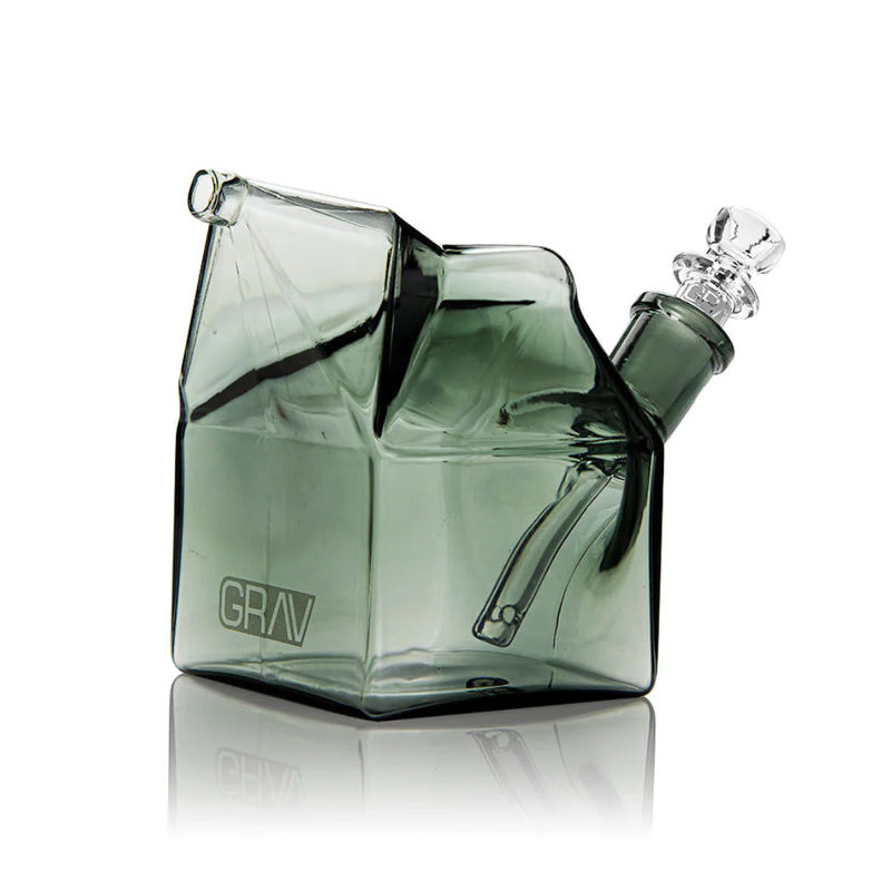 Grav® Milk Carton Bubbler ? - Color:Smoke