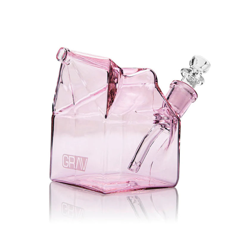 Grav® Milk Carton Bubbler ? - Color:Pink