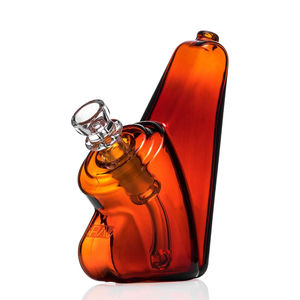 Grav® Wedge Bubbler Bong - Color:Amber