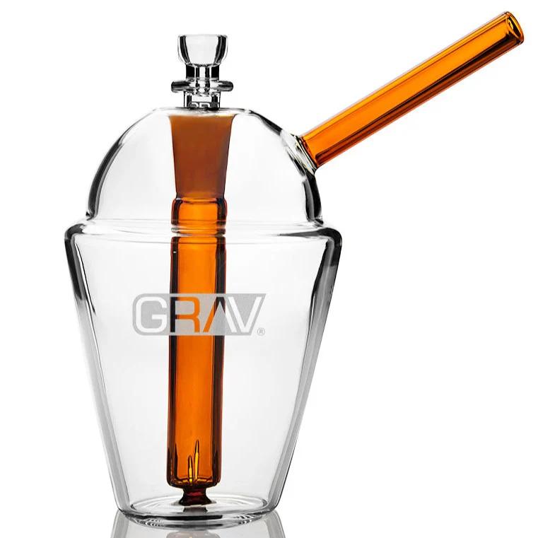Grav® Slush Cup Bubbler Bong - Color:Amber