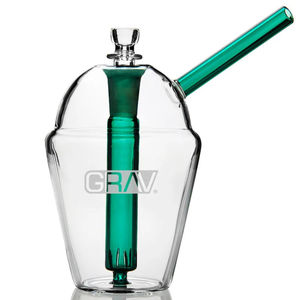 Grav® Slush Cup Bubbler Bong - Color:Lake Green