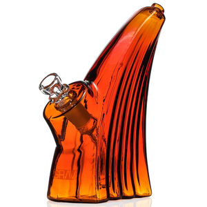 Grav® Wave Bubbler Bong ? - Color:Amber