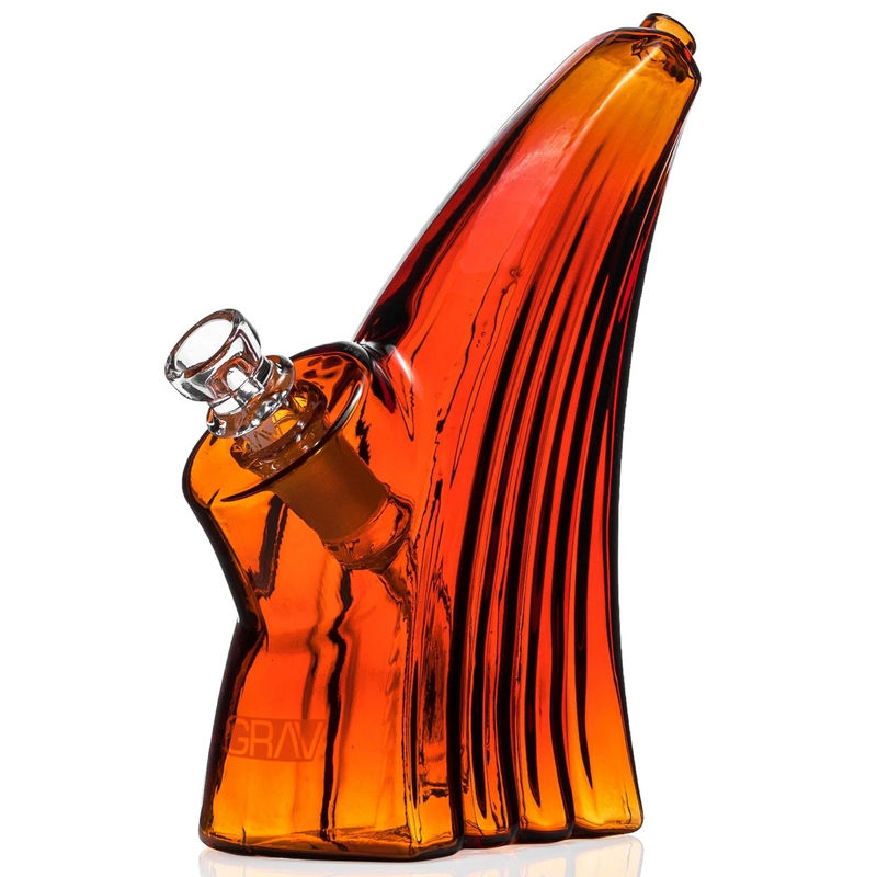 Grav® Wave Bubbler Bong ? - Color:Amber
