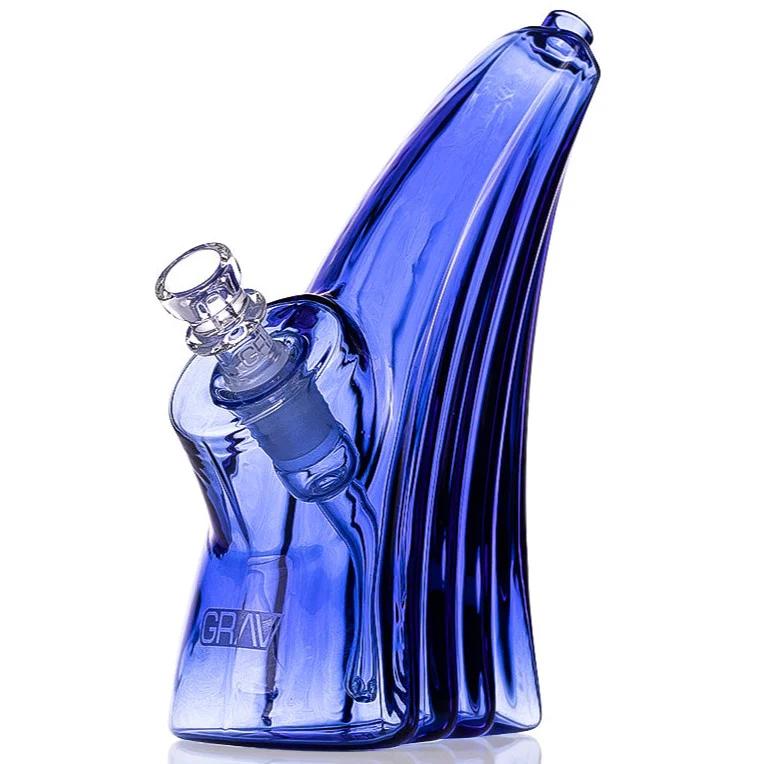 Grav® Wave Bubbler Bong ? - Color:Light Cobalt