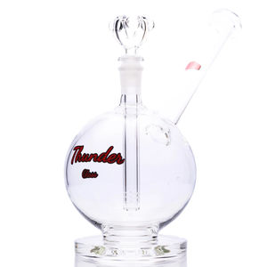 Thunder Glass 9” Bubble Base Bubbler - Style:90-Degree Angle
