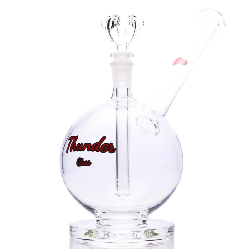 Thunder Glass 9” Bubble Base Bubbler - Style:90-Degree Angle