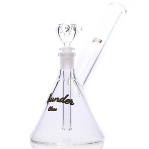 Thunder Glass 9” Pyramid Bubbler - Style:Straight Neck / 90-Degree Joint Angle