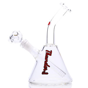 Thunder Glass 9” Pyramid Bubbler - Style:Bent Neck / 45-Degree Joint Angle