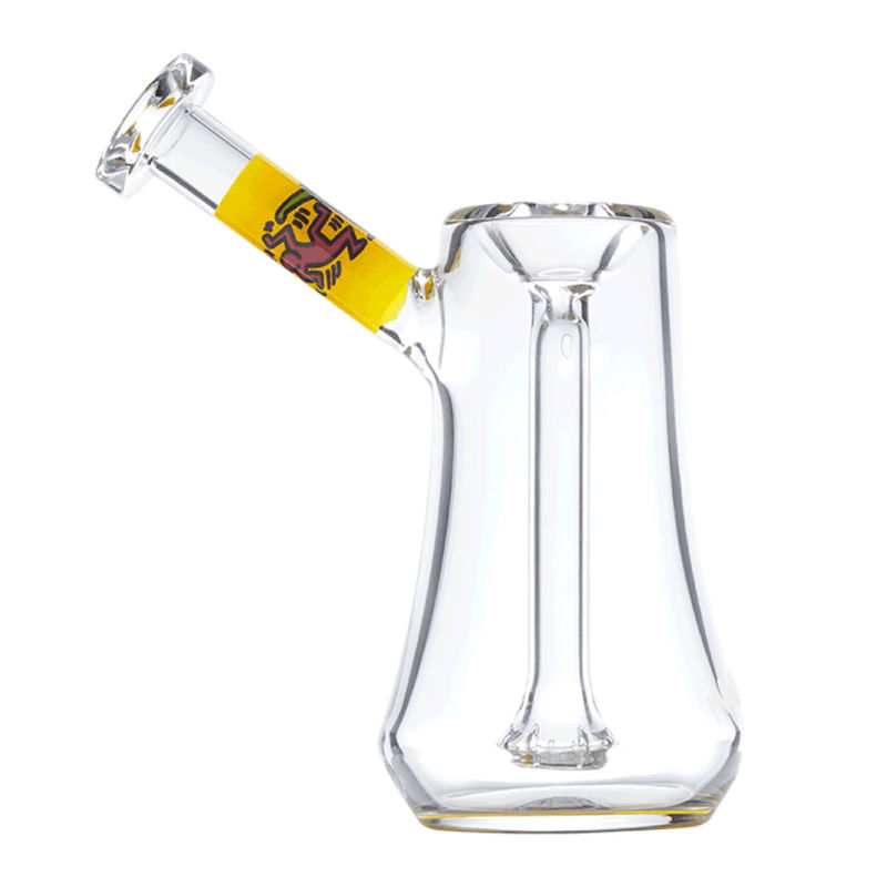 K. Haring 6.5” Upright Bubbler Pipe - Color:Yellow