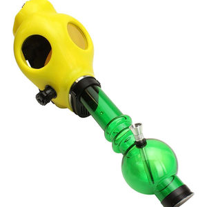 Acrylic Gas Mask Bong - Mask Color:Glow Yellow