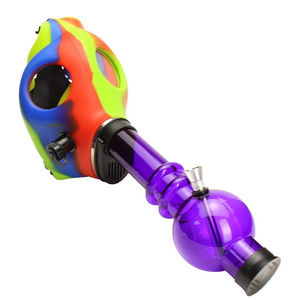 Acrylic Gas Mask Bong - Mask Color:Rainbow