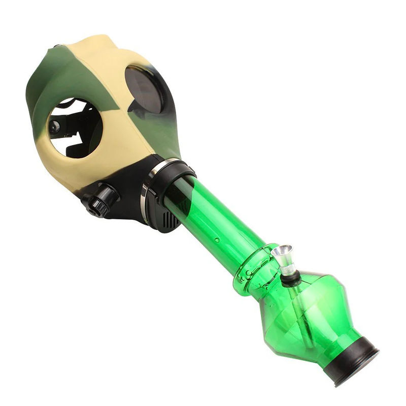 Acrylic Gas Mask Bong - Mask Color:Camo
