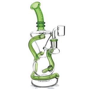 Pulsar 9” Vortex Recycler Oil Rig - Color:Green