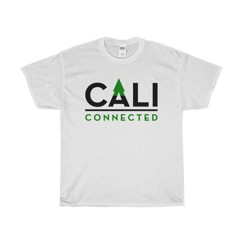 CaliConnected White Cotton T-Shirt - Color:White - Size:3XL