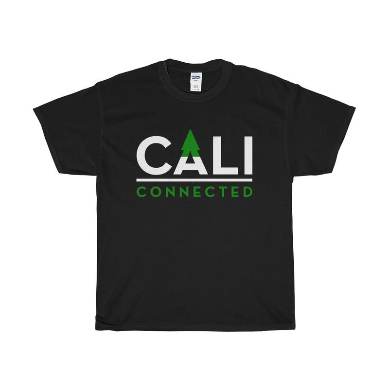 CaliConnected Black Cotton T-Shirt - Color:Black - Size:2XL