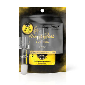 Honeybee Herb Quartz Flower Bowl - 14mm Male - Joint Angle:90° Degree