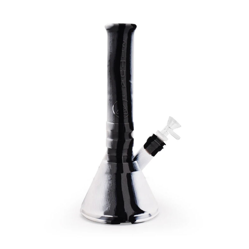 Ritual 12” Deluxe Silicone Modular Beaker Bong - Color:Black & White
