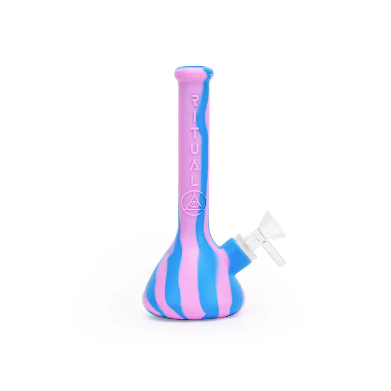 Ritual 7.5” Deluxe Silicone Mini Beaker Bong - Color:Cotton Candy
