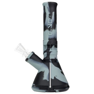 Eyce Silicone Mini Beaker Bong - Color:Smoke Black