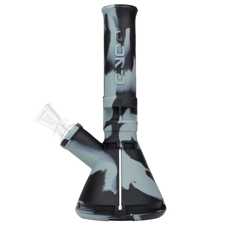 Eyce Silicone Mini Beaker Bong - Color:Smoke Black