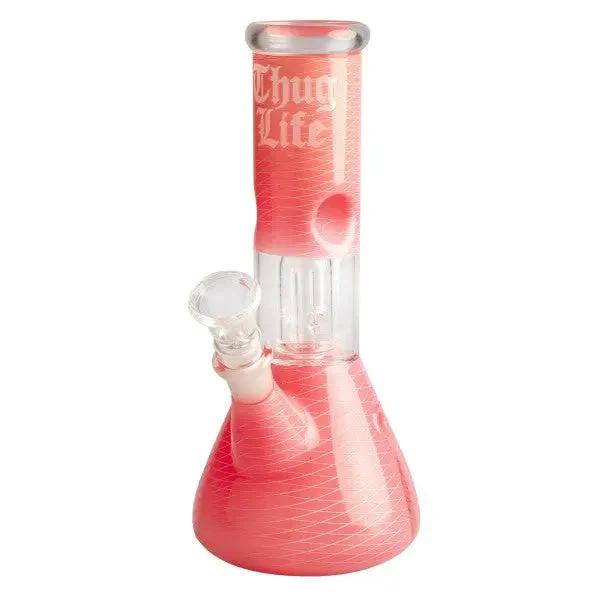 Thug Life 8" Dome Perc Mini Bong - Color:Pink Dream