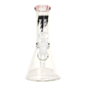 Thunder Glass 8” Mini Beaker Bong - Color:Light Pink