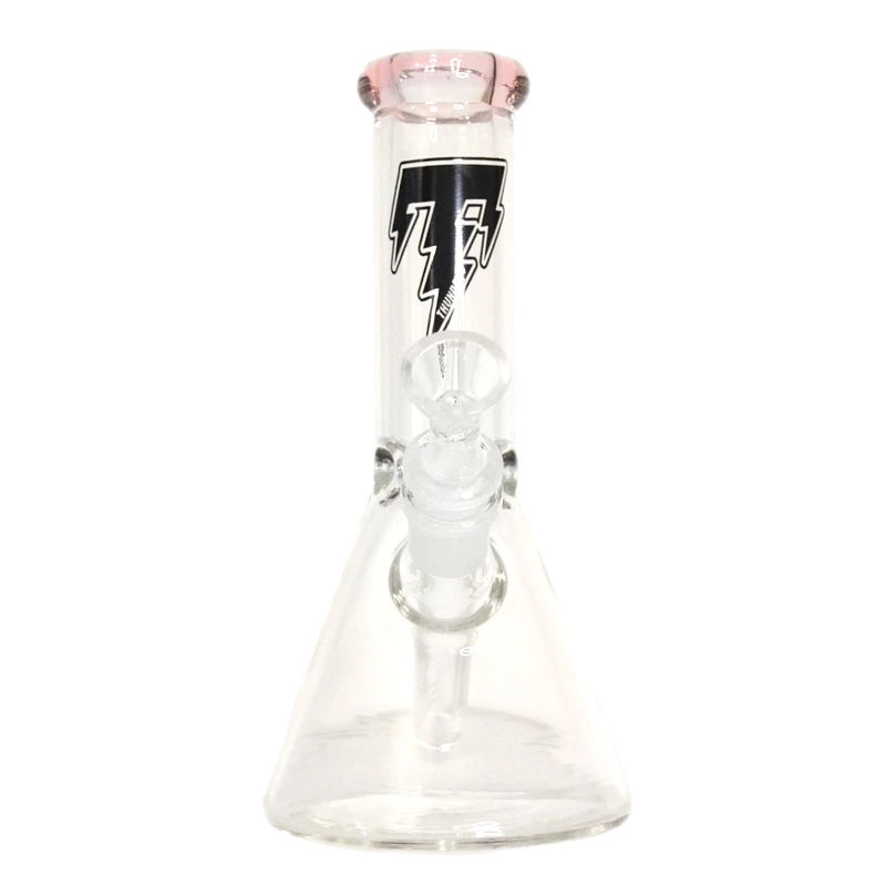 Thunder Glass 8” Mini Beaker Bong - Color:Light Pink