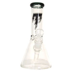 Thunder Glass 8” Mini Beaker Bong - Color:Dark Green
