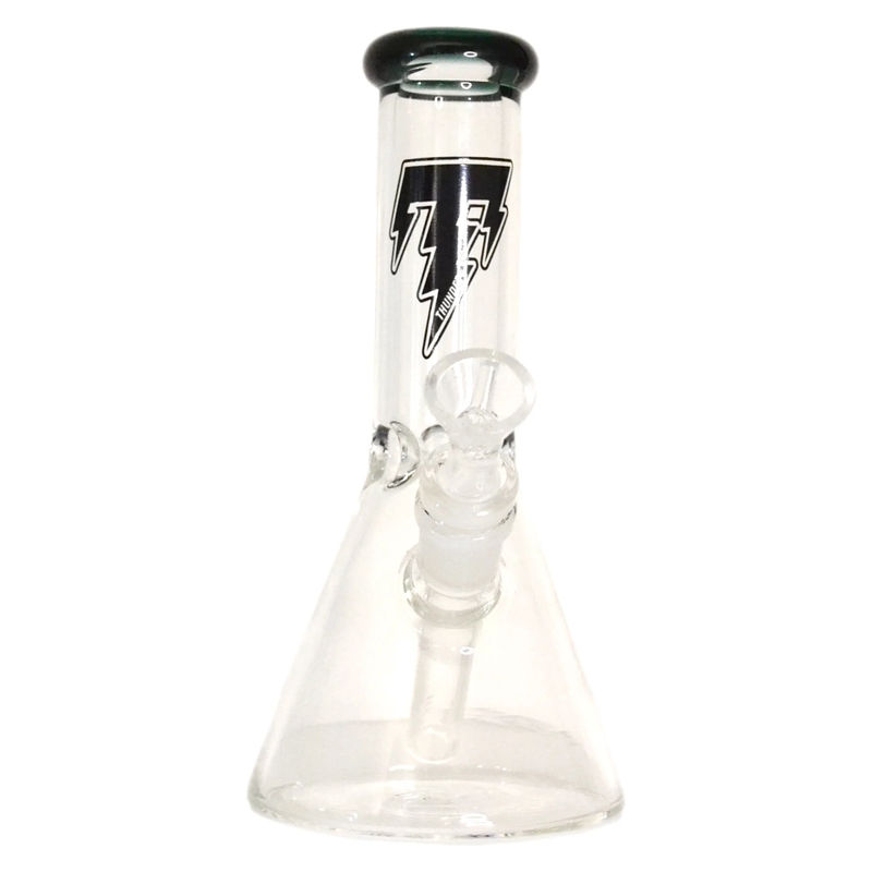 Thunder Glass 8” Mini Beaker Bong - Color:Dark Green