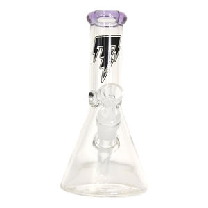 Thunder Glass 8” Mini Beaker Bong - Color:Purple