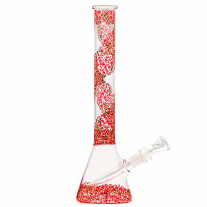 Cirrus Glass 13.5” Beaker Bong - Multiple Designs! - Style:Rosa