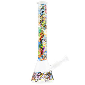Cirrus Glass 13.5” Beaker Bong - Multiple Designs! - Style:Fortune