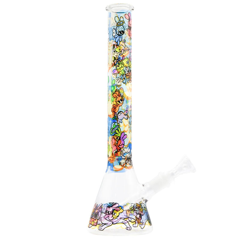 Cirrus Glass 13.5” Beaker Bong - Multiple Designs! - Style:Fortune