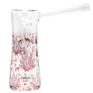 Cirrus Glass Bubbler - Style:Red Sativa
