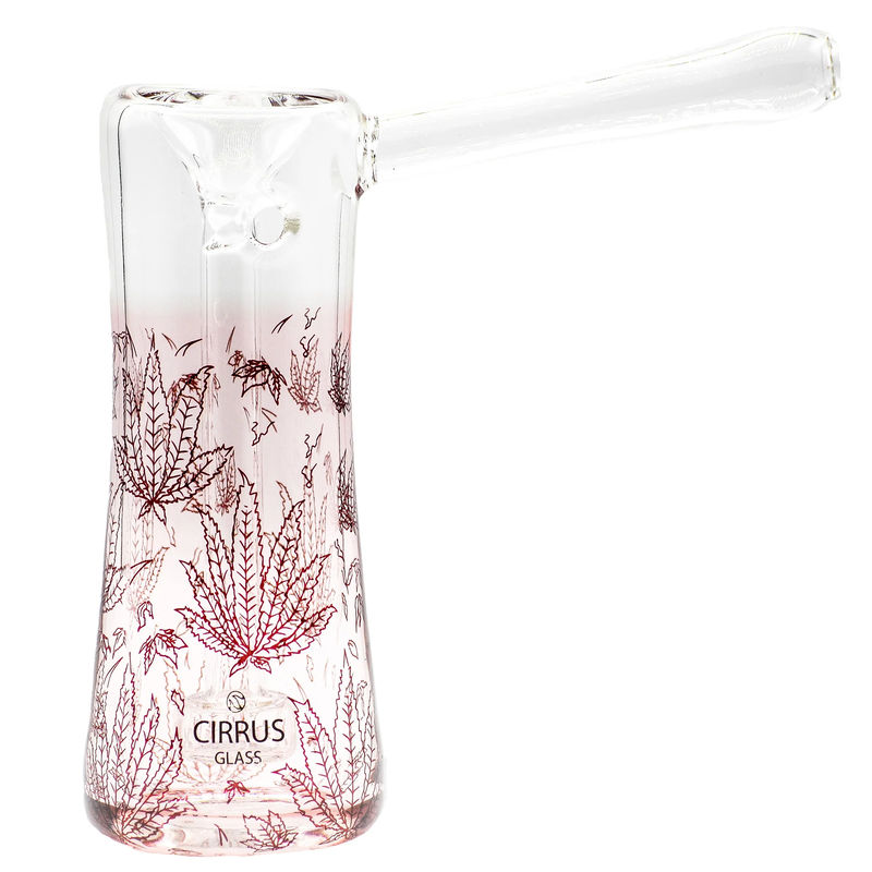 Cirrus Glass Bubbler - Style:Red Sativa