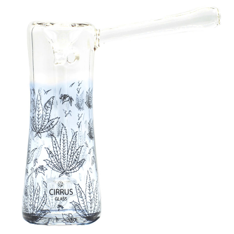 Cirrus Glass Bubbler - Style:Blue Sativa