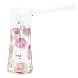 Cirrus Glass Bubbler - Style:Pink Pebble