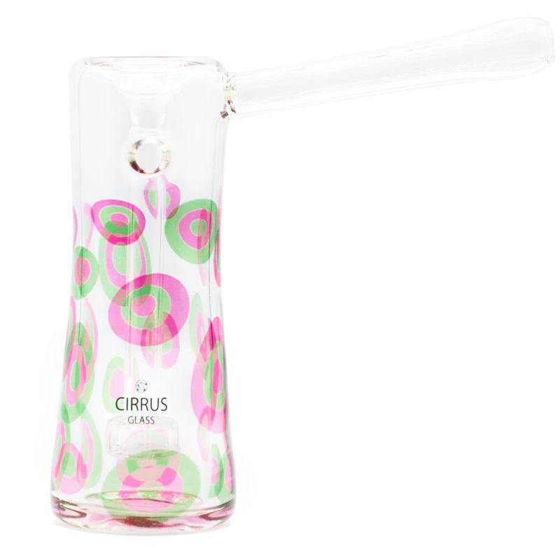 Cirrus Glass Bubbler - Style:Pink Pebble