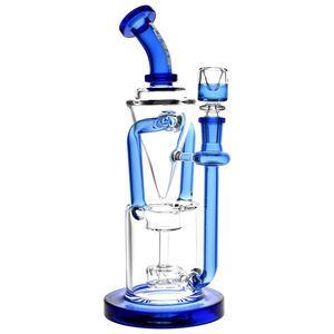 Pulsar 10.25” Big Hitter Gravity Recycler Bong - Color:Transparent Blue Glass