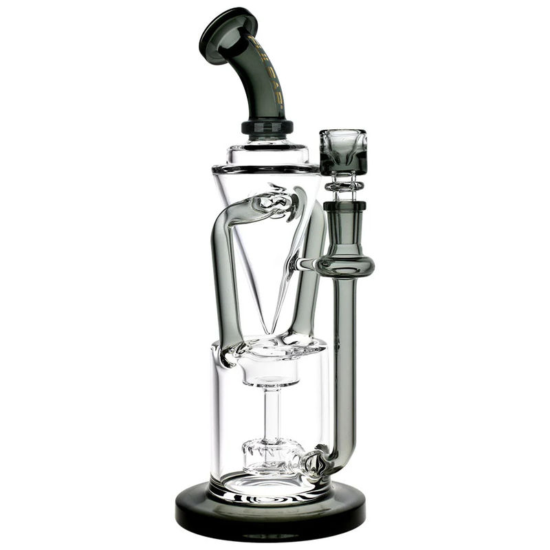 Pulsar 10.25” Big Hitter Gravity Recycler Bong - Color:Transparent Gray Glass