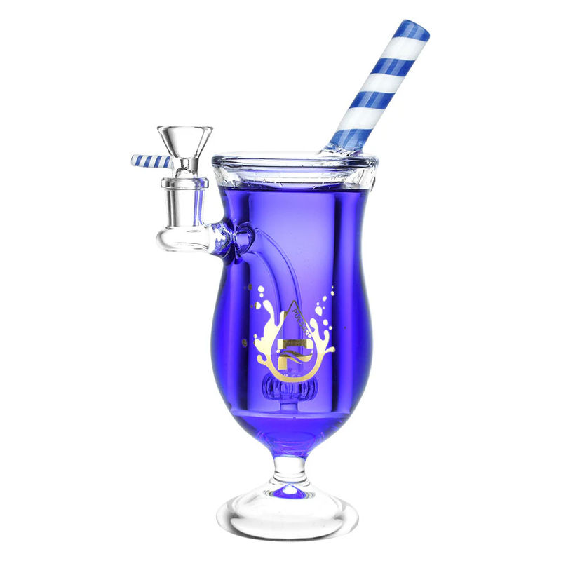 Pulsar 9” Tropical Cooler Glycerin Bong - Color:Glycerin Purple